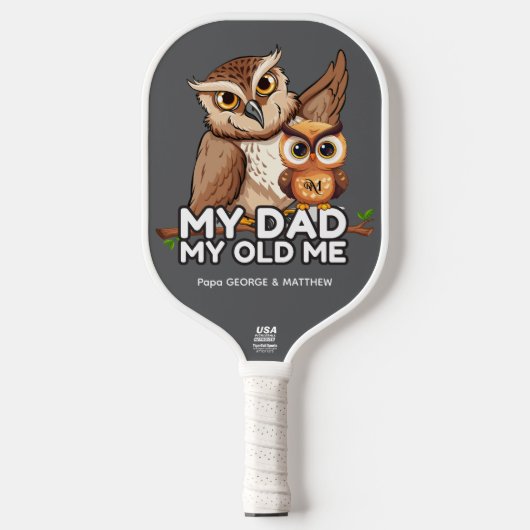 Pickleball Paddle: Mijn vader Mijn oude ik (grijs) Pickleball Paddle (Voorkant)