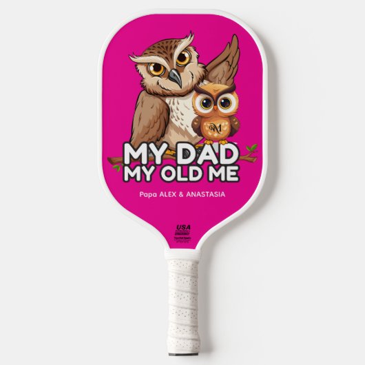 Pickleball Paddle: Mijn vader, mijn oude ik (magen Pickleball Paddle (Voorkant)