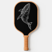 Pickleball Paddle Modern Geometric Whale (Voorkant)