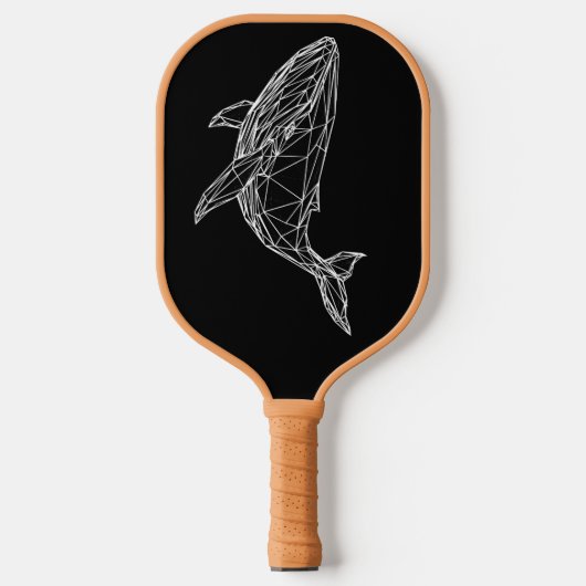 Pickleball Paddle Modern Geometric Whale (Voorkant)