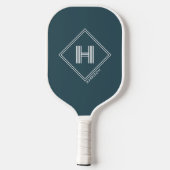 Pickleball Paddle | Moderne Geometrische Initiaal (Achterkant)