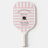 Pickleball Paddle Mooie Afstuderen Roze Streep (Voorkant)
