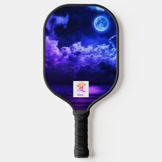 PICKLEBALL PADDLE NACHTSKAART MET MOON EN TIGER (Voorkant)