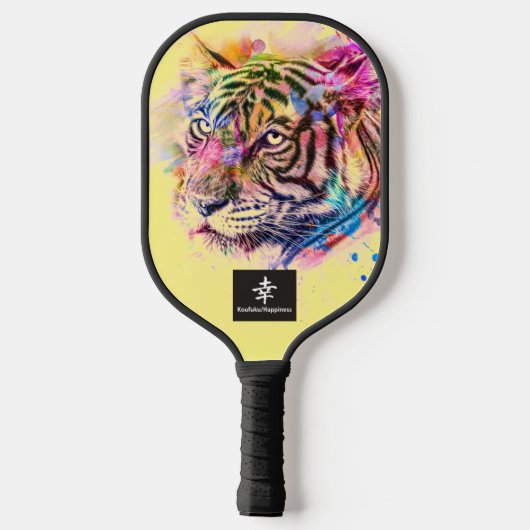 PICKLEBALL PADDLE NACHTSKAART MET MOON EN TIGER (Achterkant)