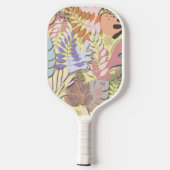 Pickleball Paddle : Organic Leaves (blue/yellow) (Achterkant)
