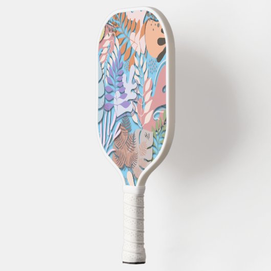 Pickleball Paddle : Organic Leaves (blue/yellow) (Links)