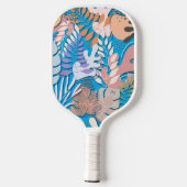 Pickleball Paddle : Organic Leaves (green/blue) (Achterkant)