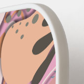 Pickleball Paddle : Organic Leaves (pink/grey) (Links Detail)