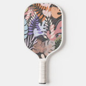 Pickleball Paddle : Organic Leaves (purple/grey) (Achterkant)