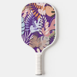 Pickleball Paddle : Organic Leaves (purple/grey)