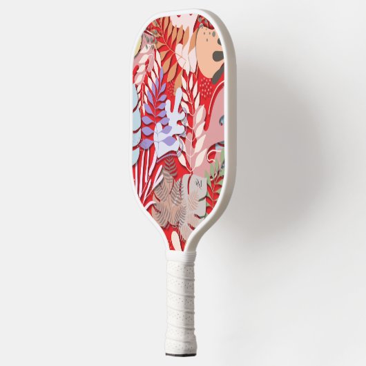 Pickleball Paddle : Organic Leaves (red/black) (Links)