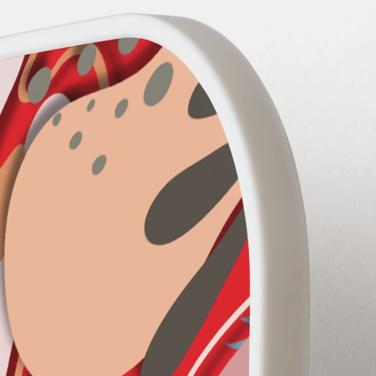 Pickleball Paddle : Organic Leaves (red/black) (Links Detail)