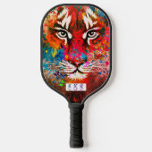 Pickleball Paddle PAINTED TIGER MET KANJI SYMBOLEN (Voorkant)