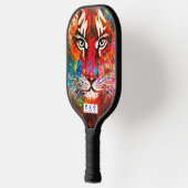 Pickleball Paddle PAINTED TIGER MET KANJI SYMBOLEN (Links)