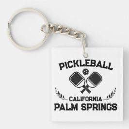 Pickleball Paddle Palm Springs California Custom Sleutelhanger