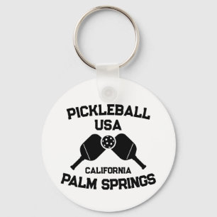 Pickleball Paddle Palm Springs California Custom Sleutelhanger