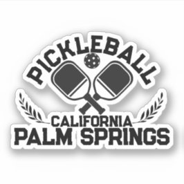 Pickleball Paddle Palm Springs California Custom Sticker