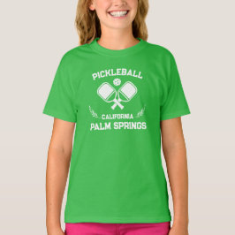 Pickleball Paddle Palm Springs California Custom T-shirt