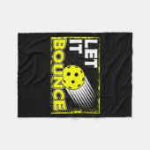 Pickleball-paddle pickle bal speler laat het stuit fleece deken (Voorkant (Horizontaal))