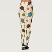 Pickleball Paddle Pop Tournament Court Leggings (Achterkant)