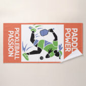 Pickleball Paddle Power Vacation Style Badhanddoek (Badhanddoek)