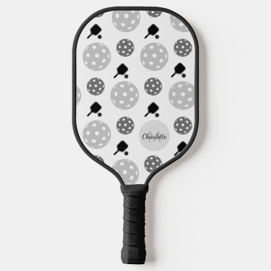 Pickleball Paddle Racket Ball Monogram Kinder naam (Achterkant)