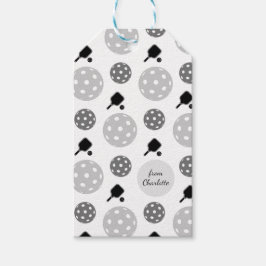 Pickleball Paddle Racket Ball Monogram Kinder naam Cadeaulabel