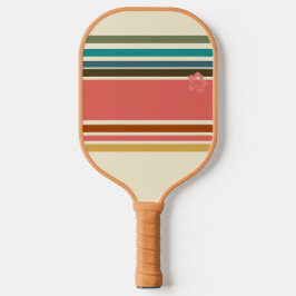 Pickleball Paddle Retro Hibiscus Stripe