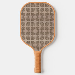 Pickleball Paddle, Retro Tiki Palm Leaf Paddle