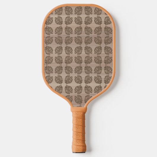 Pickleball Paddle, Retro Tiki Palm Leaf Paddle (Voorkant)