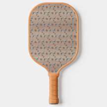 Pickleball Paddle, Retro Tiki Parrot en Palm