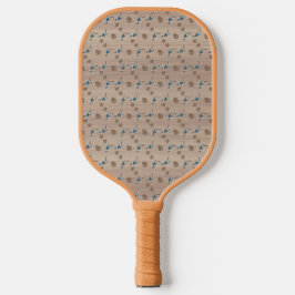 Pickleball Paddle, Retro Tiki Parrot en Palm Pickleball Paddle