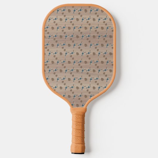 Pickleball Paddle, Retro Tiki Parrot en Palm Pickleball Paddle (Achterkant)