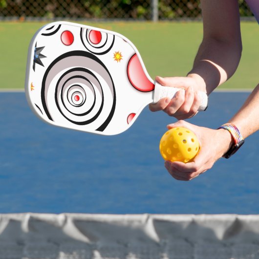 Pickleball Paddle Schattig Abstract (Insitu)