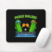Pickleball-paddle-speler grappige pickle-ballers l muismat (Met muis)