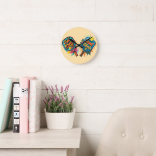 Pickleball Paddle - Sportief en leuk ontwerp Ronde Klok