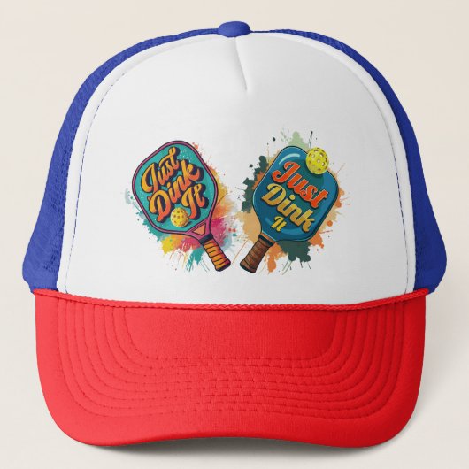 Pickleball Paddle - Sportief en leuk ontwerp Trucker Pet (Voorkant)
