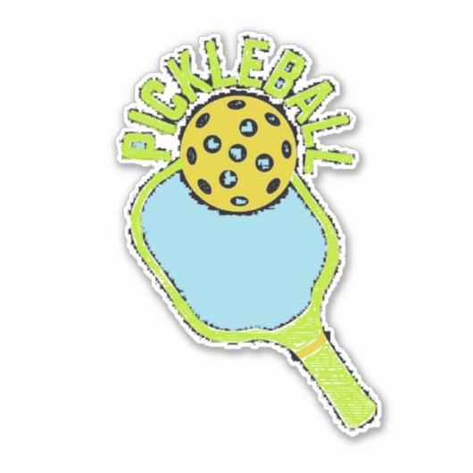 Pickleball Paddle Sticker (Voorkant)