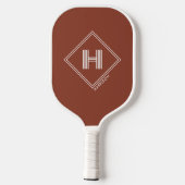 Pickleball Paddle | Stijlvol Geometrisch Monogram (Achterkant)
