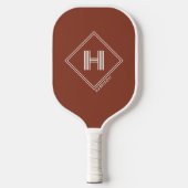 Pickleball Paddle | Stijlvol Geometrisch Monogram (Voorkant)