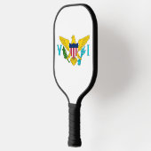 Pickleball-paddle, vlag van de Amerikaanse Maagden Pickleball Paddle (Links)