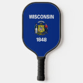 Pickleball-paddle, vlag van Wisconsin Pickleball Paddle (Achterkant)