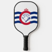 Pickleball Paddle with flag of Cincinnati, USA (Achterkant)