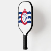 Pickleball Paddle with flag of Cincinnati, USA (Links)