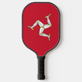 Pickleball Paddle with flag of Isle of Man (Voorkant)