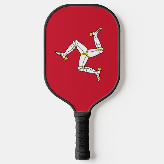 Pickleball Paddle with flag of Isle of Man (Voorkant)