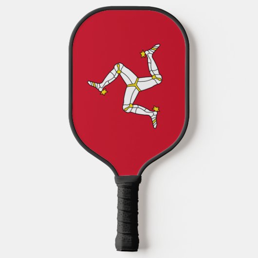 Pickleball Paddle with flag of Isle of Man (Achterkant)