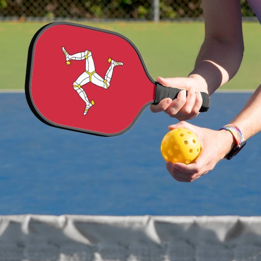 Pickleball Paddle with flag of Isle of Man (Insitu)