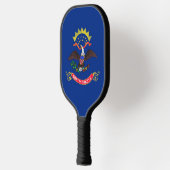 Pickleball Paddle with flag of North Dakota, USA (Links)