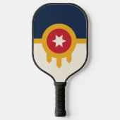 Pickleball Paddle with flag of Tulsa City, USA (Voorkant)